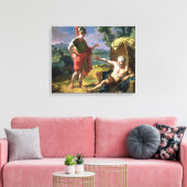 Alexander en Diogenes, 1818 (olie op canvas) Canvas Afdruk (Insitu (Woonkamer))
