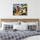 Alexander en Diogenes, 1818 (olie op canvas) Canvas Afdruk (Insitu (Slaapkamer))