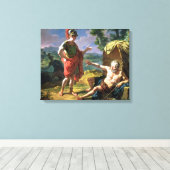 Alexander en Diogenes, 1818 (olie op canvas) Canvas Afdruk (Insitu (Houten vloer))
