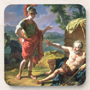 Alexander en Diogenes, 1818 (olie op canvas) Drankjes Onderzetter
