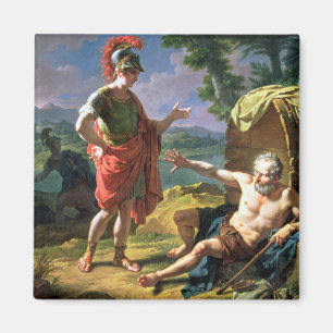 Alexander en Diogenes, 1818 (olie op canvas) Magneet
