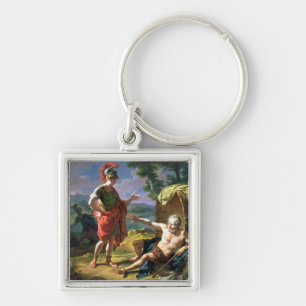 Alexander en Diogenes, 1818 (olie op canvas) Sleutelhanger