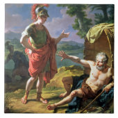 Alexander en Diogenes, 1818 (olie op canvas) Tegeltje (Voorkant)