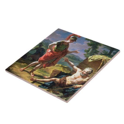 Alexander en Diogenes, 1818 (olie op canvas) Tegeltje (Zijkant)