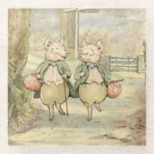 Alexander en Pigling Bland van Beatrix Potter Glazen Onderzetter (Voorkant)