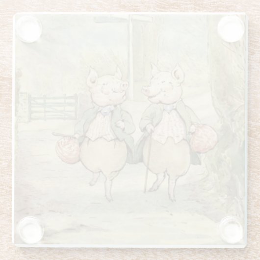 Alexander en Pigling Bland van Beatrix Potter Glazen Onderzetter (Achterkant)