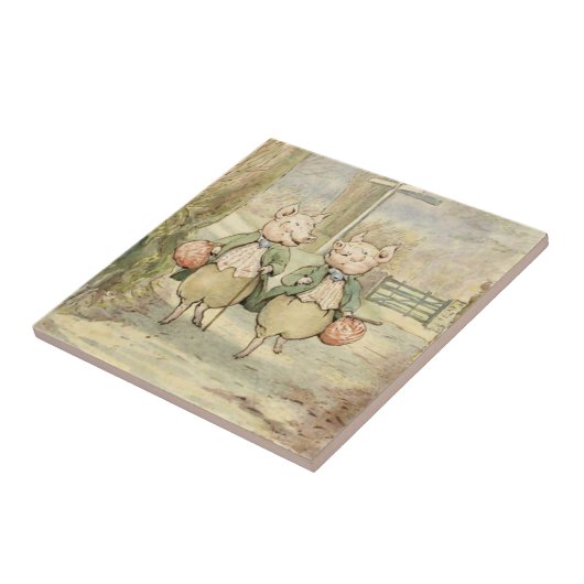 Alexander en Pigling Bland van Beatrix Potter Tegeltje (Zijkant)