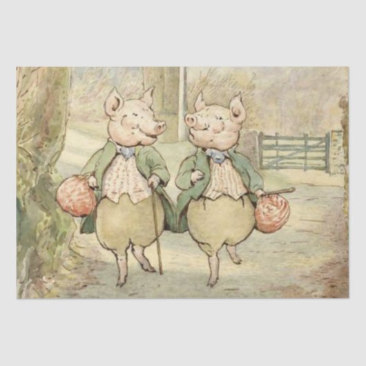 Alexander en Pigling Bland van Beatrix Potter Tissuepapier (Voorkant)