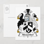Alexander Family Crest Briefkaart (Voorkant / Achterkant)
