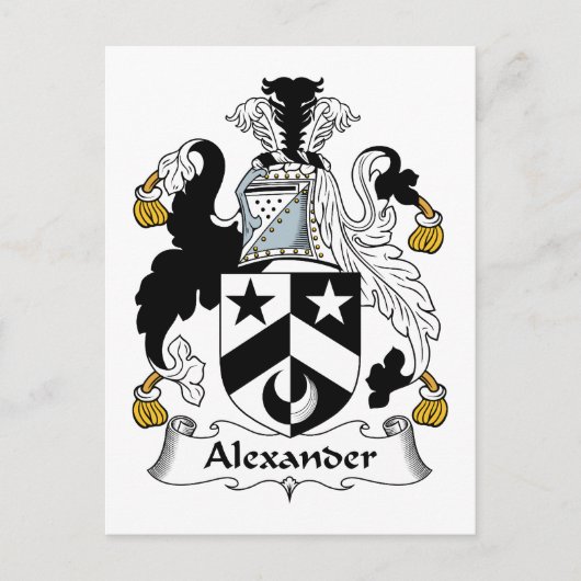 Alexander Family Crest Briefkaart (Voorkant)