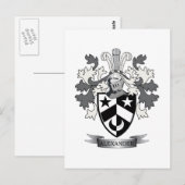 Alexander Family Crest Coat of Arms Briefkaart (Voorkant / Achterkant)