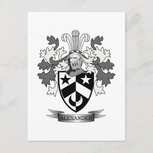 Alexander Family Crest Coat of Arms Briefkaart