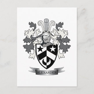 Alexander Family Crest Coat of Arms Briefkaart