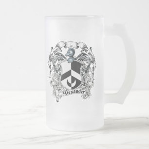 Alexander Family Crest Matglas Bierpul