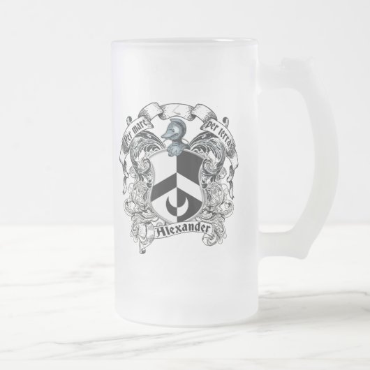 Alexander Family Crest Matglas Bierpul (Rechts)