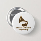 Alexander Graham Bell is mijn Homeboy Ronde Button 5,7 Cm (Voorkant /achterkant)