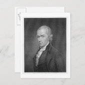 Alexander Hamilton (1757-1804), gegraveerd door Jo Briefkaart (Voorkant / Achterkant)