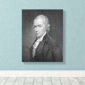 Alexander Hamilton (1757-1804), gegraveerd door Jo Canvas Afdruk (Insitu (Houten vloer))