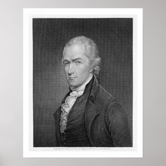 Alexander Hamilton (1757-1804), gegraveerd door Jo Poster (Voorkant)