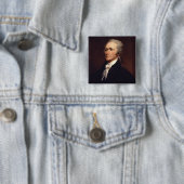 Alexander Hamilton: Amerikaans Founding Father, Hi Vierkante Button 5,1 Cm (In situ)