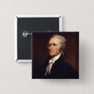 Alexander Hamilton: Amerikaans Founding Father, Hi Vierkante Button 5,1 Cm
