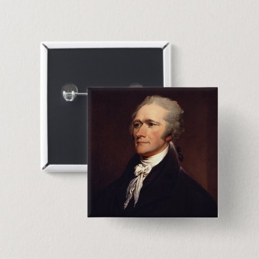 Alexander Hamilton: Amerikaans Founding Father, Hi Vierkante Button 5,1 Cm (Voorkant /achterkant)