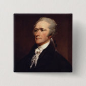 Alexander Hamilton: Amerikaans Founding Father, Hi Vierkante Button 5,1 Cm (Voorkant)