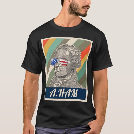 Alexander Hamilton Amerikaanse geschiedenis T-shirt (Voorkant)