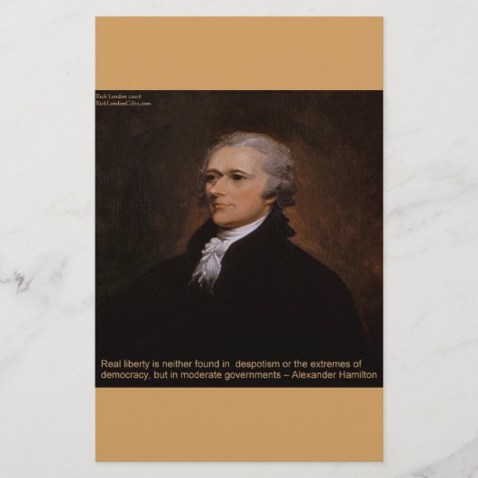 Alexander Hamilton Cadeaus Briefpapier (Voorkant)