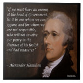 Alexander Hamilton Ceramic Tegel Tegeltje (Voorkant)