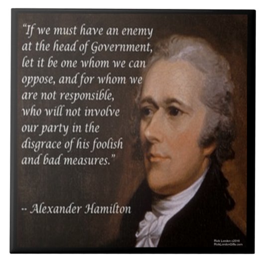 Alexander Hamilton Ceramic Tegel Tegeltje (Voorkant)