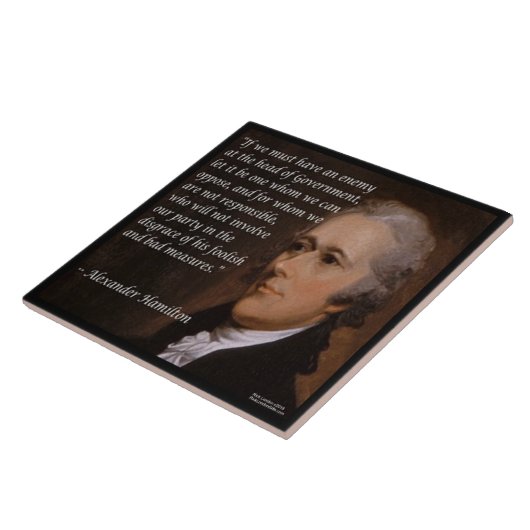 Alexander Hamilton Ceramic Tegel Tegeltje (Zijkant)