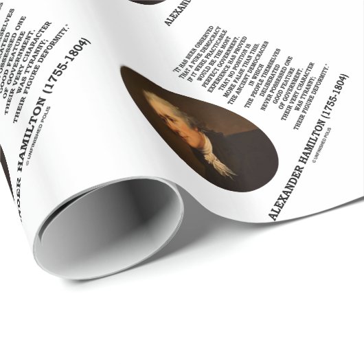 Alexander Hamilton Democracy Experience Tyranny Cadeaupapier (Rol Hoek)