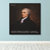 Alexander Hamilton "Echte Vrijheid" Canvasprint Canvas Afdruk (Insitu (Houten vloer))