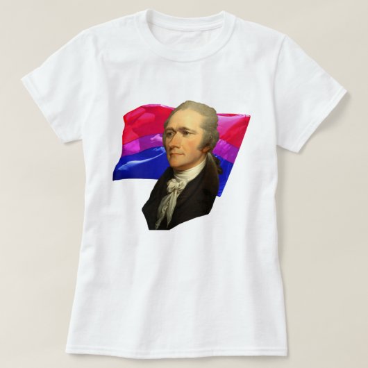 Alexander Hamilton en Bisexual Pride T-shirt (Design voorkant)