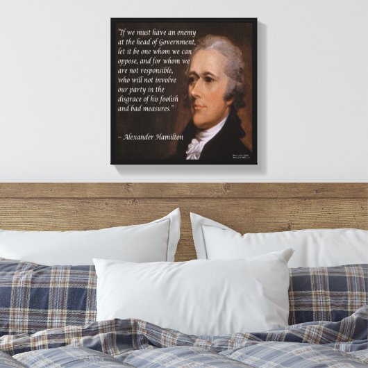 Alexander Hamilton "Enemy Leader" Citaat Afdrukken (Insitu (Slaapkamer))