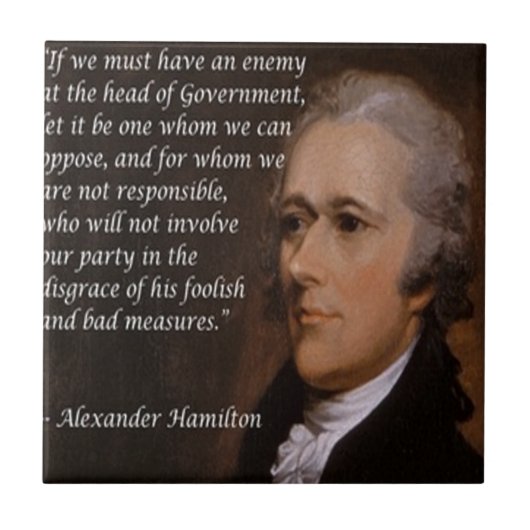 Alexander Hamilton "Enemy Leader" Gift Tegeltje (Voorkant)