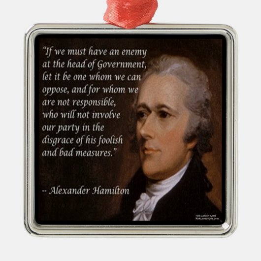 Alexander Hamilton "Enemy Leader"-Ornamenten Metalen Ornament (Voorkant)