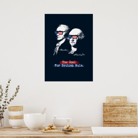 Alexander Hamilton George Washington too Cool Poster (Keuken)