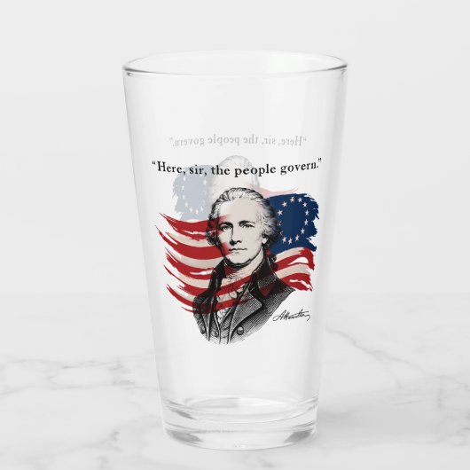 Alexander Hamilton Glas (Achterkant)