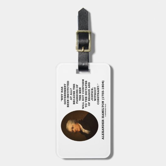 Alexander Hamilton Government Passion Constraint Bagagelabel (Voorkant verticaal)