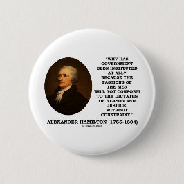 Alexander Hamilton Government Passion Constraint Ronde Button 5,7 Cm