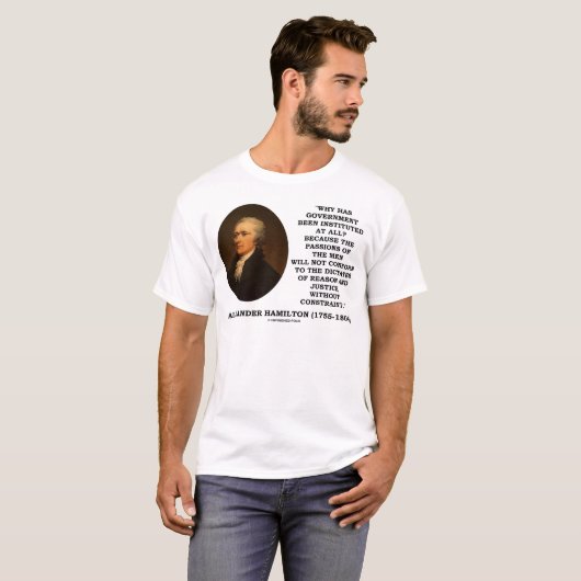 Alexander Hamilton Government Passion Constraint T-shirt (Voorkant volledig)