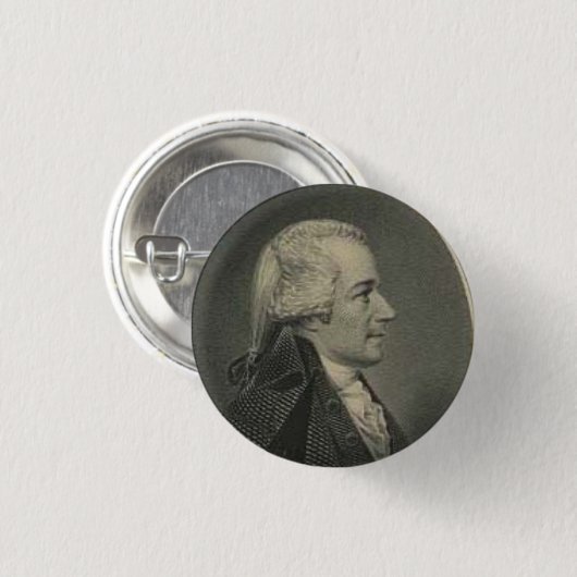 Alexander Hamilton graving knop Ronde Button 3,2 Cm (Voorkant /achterkant)