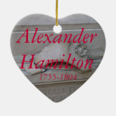 Alexander Hamilton-hartversiering Keramisch Ornament (Achterkant)