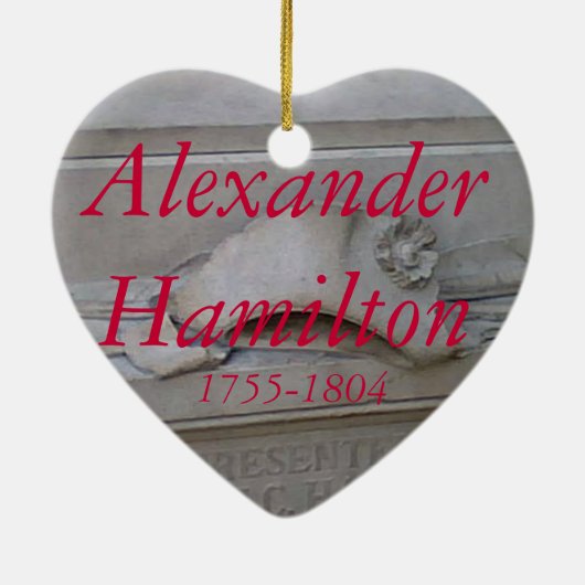 Alexander Hamilton-hartversiering Keramisch Ornament (Achterkant)