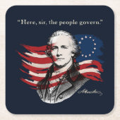 Alexander Hamilton Kartonnen Onderzetters (Voorkant)