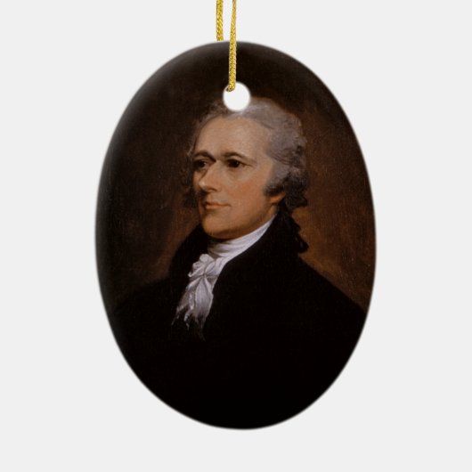 Alexander Hamilton Keramisch Ornament (Achterkant)