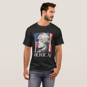 Alexander Hamilton Merica Patriot Amerikaanse Vlag T-shirt (Voorkant volledig)
