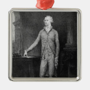 Alexander Hamilton, na het schilderij van 1792 Metalen Ornament